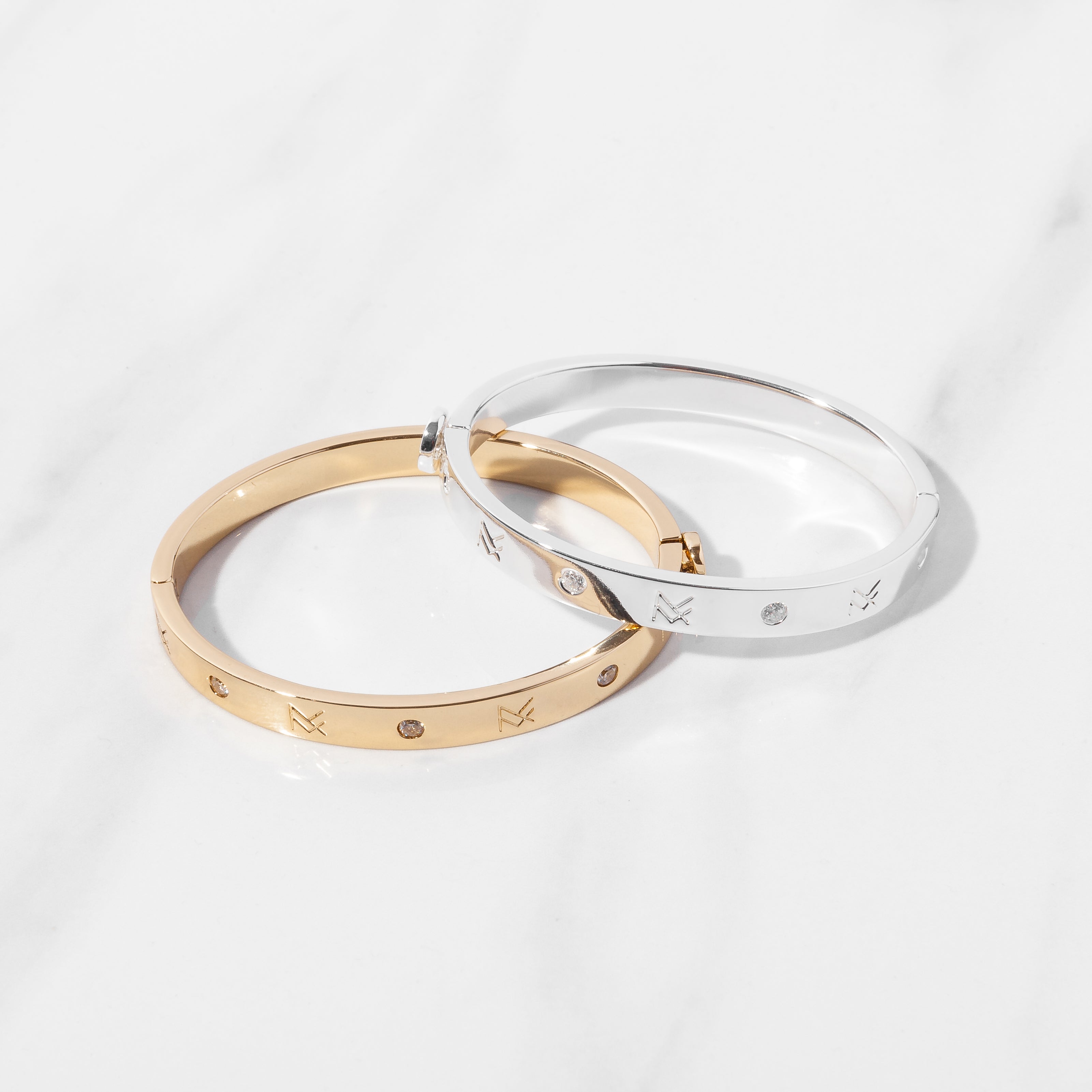 Gold Miranda Frye MF Cuff Bracelet