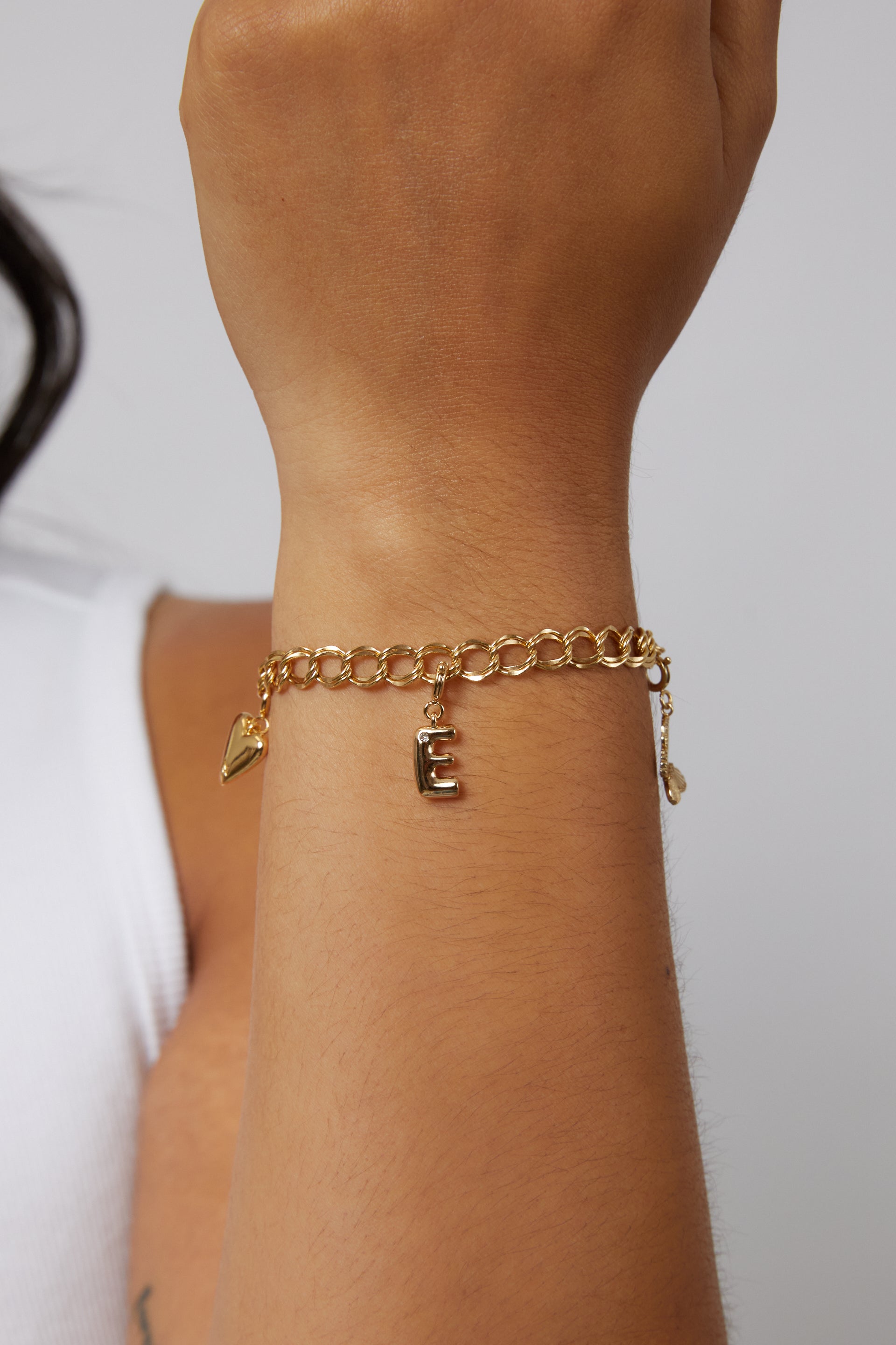 Puffy Initial Clip On Charm