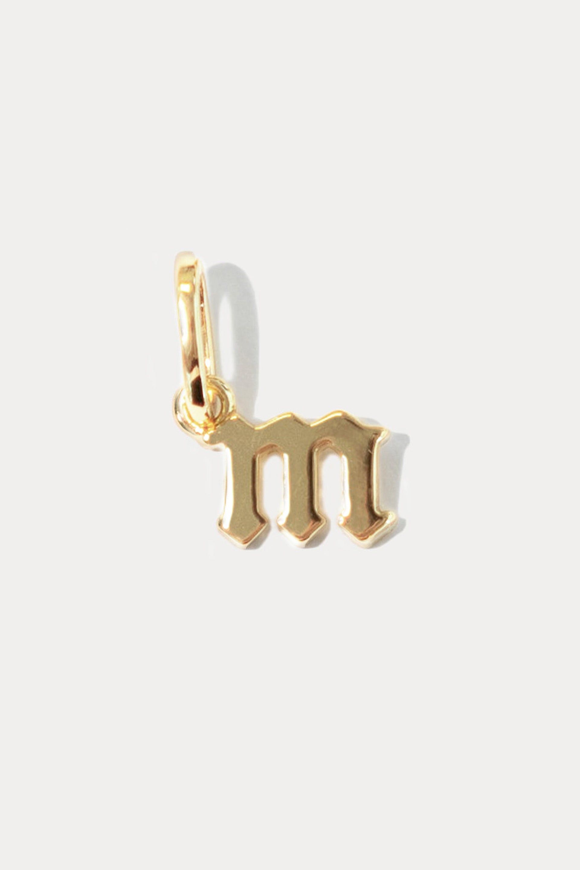 Petite Gothic Letter Charm