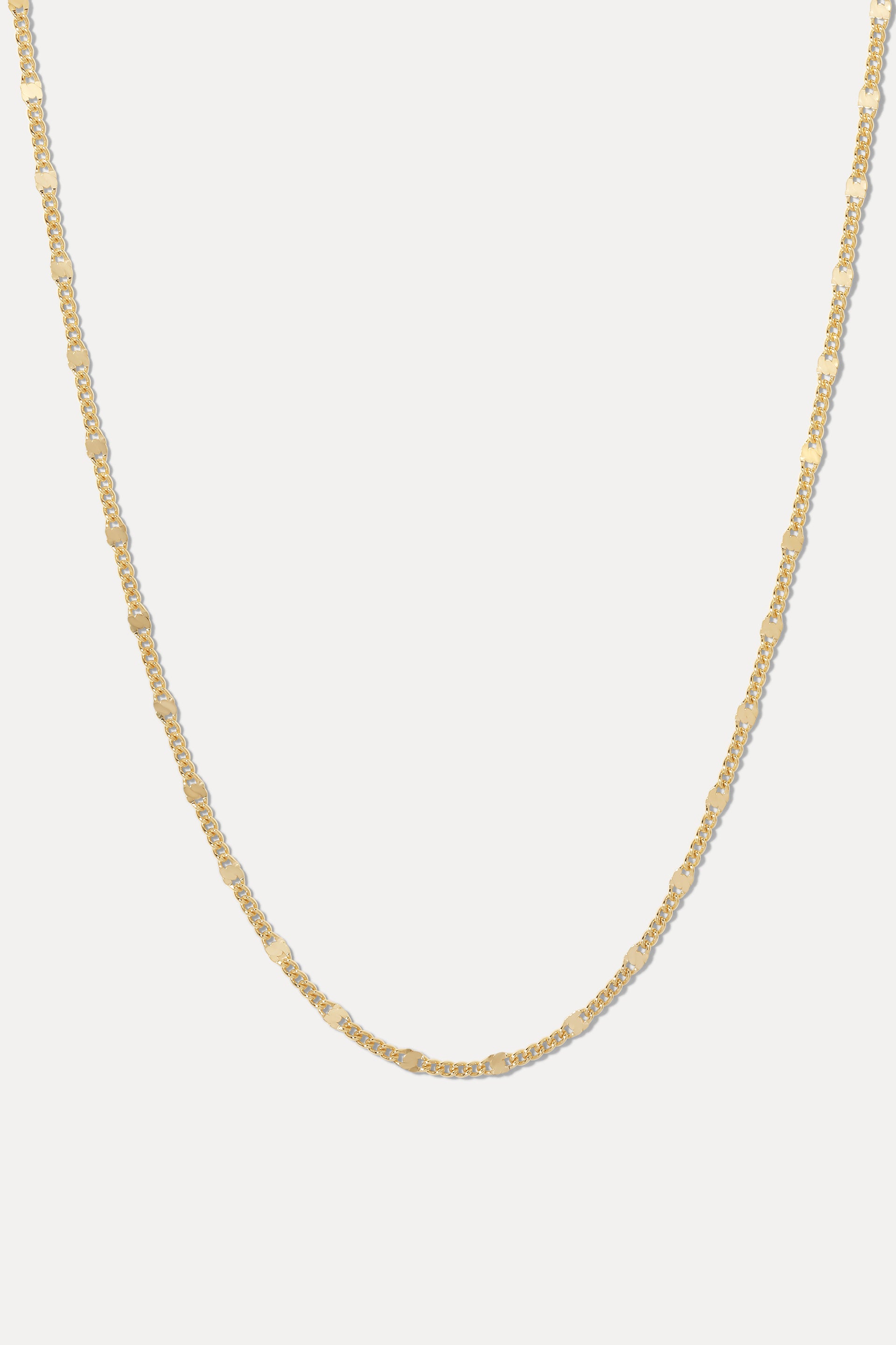 Gold Marlowe Chain necklace displayed in a U-shape on a clean white background.