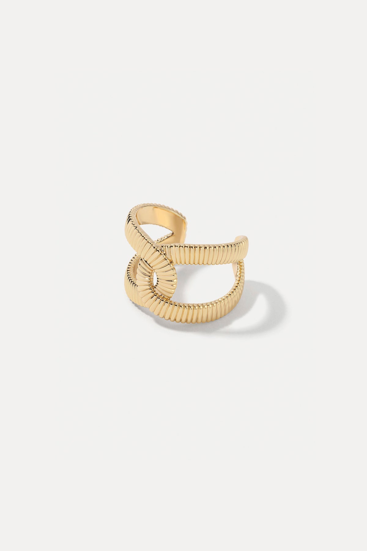 Gold Zoe ring featuring a delicate band and polished finish, centered on a plain white background.