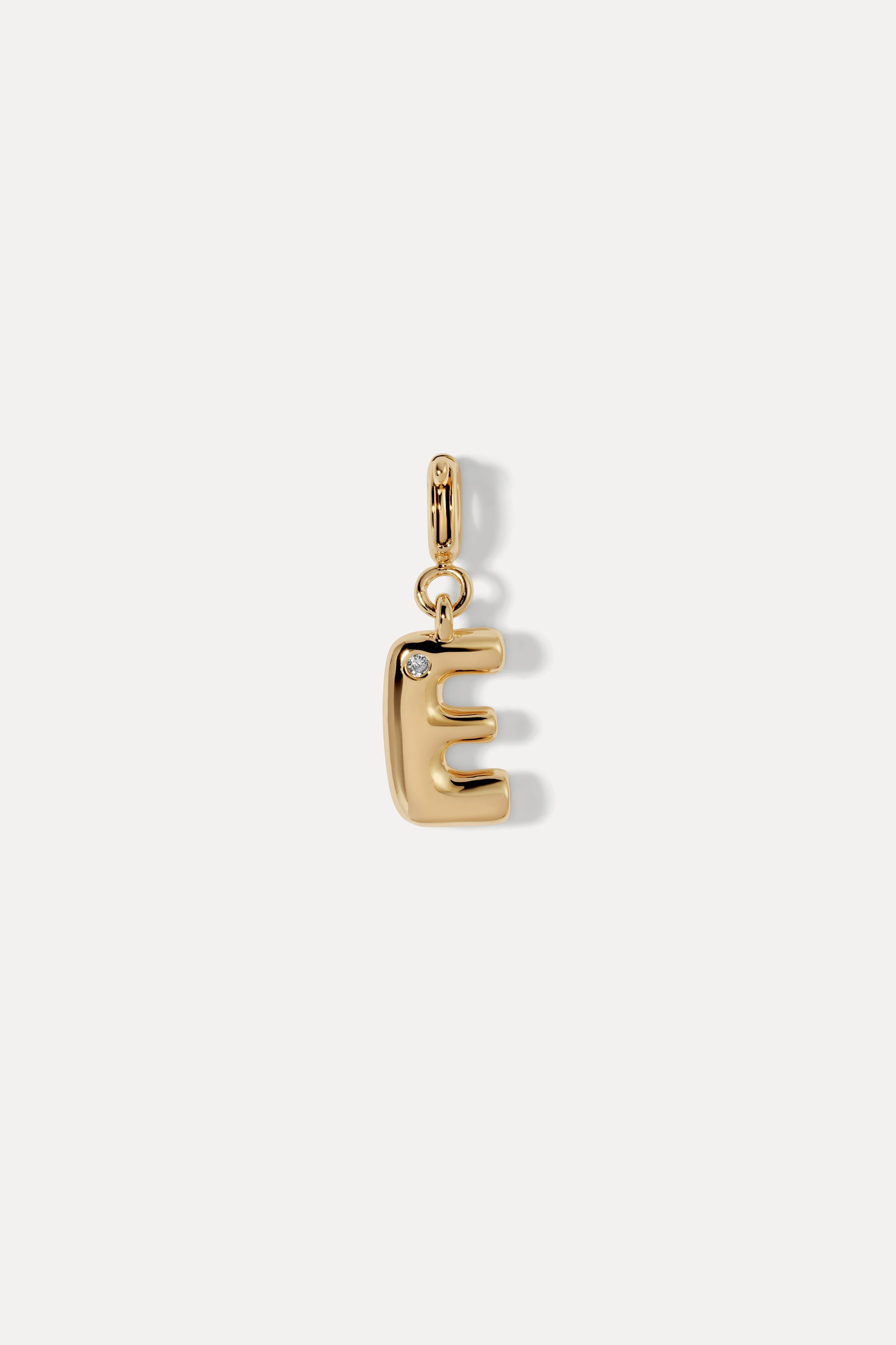 Puffy Initial Clip On Charm