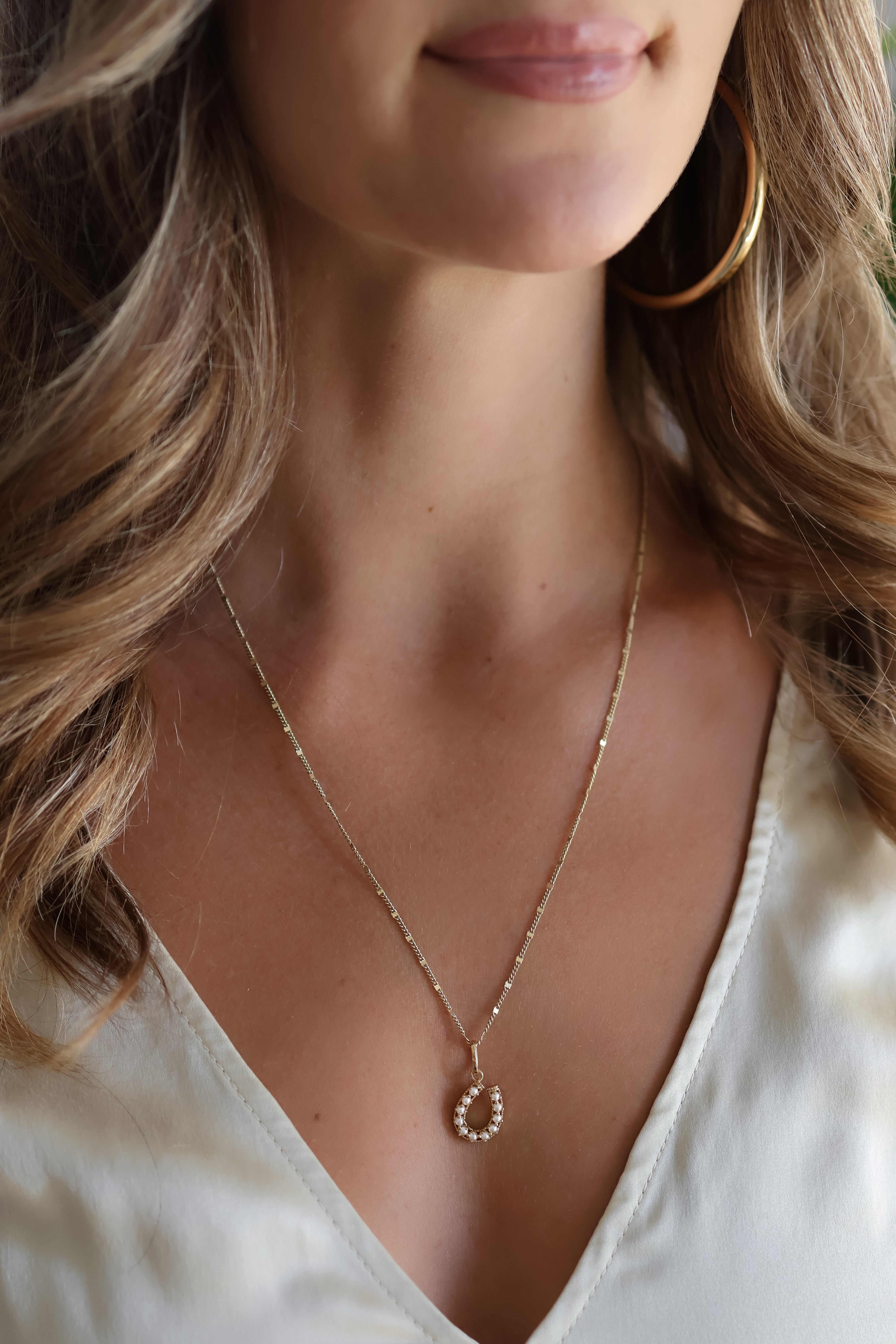 Horseshoe Necklace Charm