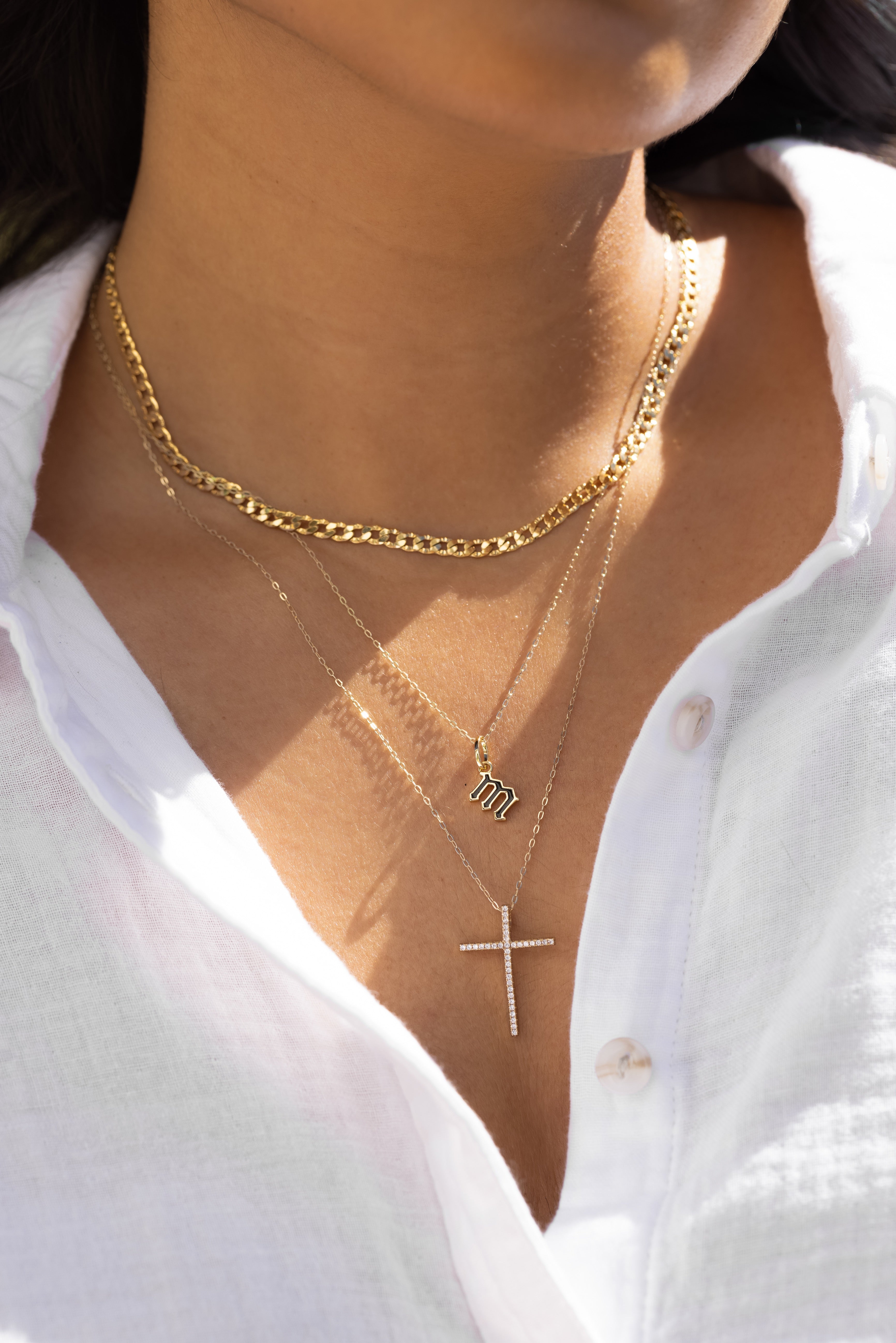 Enamel Initial Charm